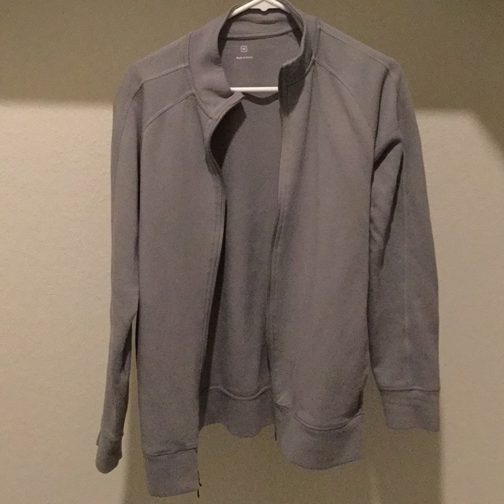 NO BRAND medium gray zip up